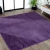 Jonathan Y Haze Solid Low-pile Area Rug In Lavender/purple