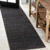 Jonathan Y Haze Solid Low-pile Area Rug In Onyx-black