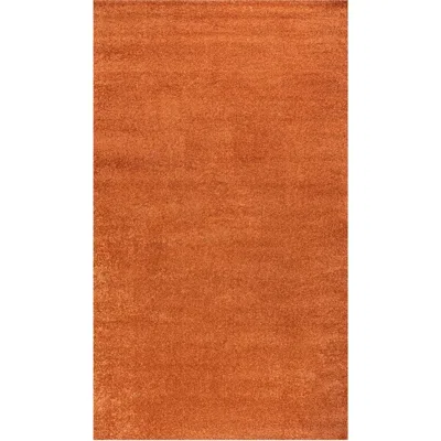 Jonathan Y Haze Solid Low-pile Area Rug In Orange