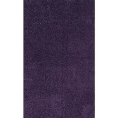 Jonathan Y Haze Solid Low-pile Area Rug In Purple