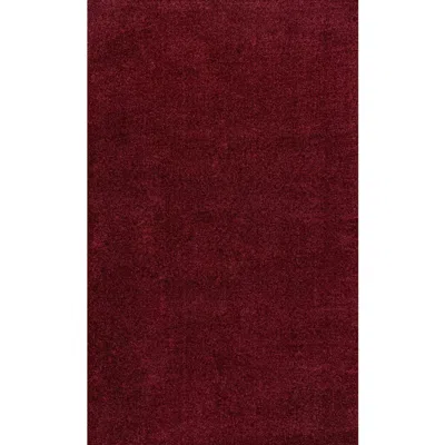 Jonathan Y Haze Solid Low-pile Area Rug In Red