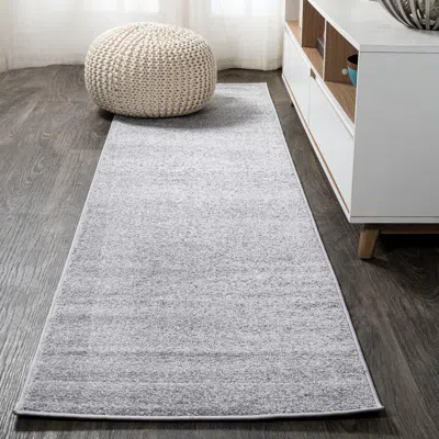 Jonathan Y Haze Solid Low-pile Area Rug In Slate-grey
