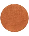 Jonathan Y Haze Solid Low-pile Orange 4 Polypropylene Rug In Orange