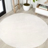 Jonathan Y Haze Solid Low-pile Round Area Rug In Neutral