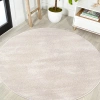 Jonathan Y Haze Solid Low-pile Round Area Rug In Gray