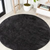 Jonathan Y Haze Solid Low-pile Round Area Rug In Gray