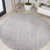Jonathan Y Haze Solid Low-pile Round Area Rug In Gray