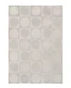 Jonathan Y Helena Modern Geometric Circles In Squares High-low Area Rug In White