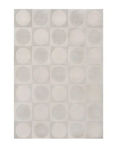 Jonathan Y Helena Modern Geometric Circles In Squares High-low Area Rug In White