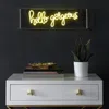 Jonathan Y Hello Gorgerous 20" Contemporary Glam Acrylic Box Usb Operated Led Neon Light