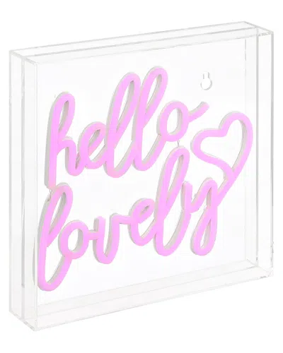 Jonathan Y Hello Lovely Contemporary Glam Acrylic Neon Lighting In White