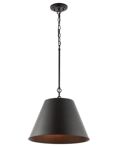 Jonathan Y Henry 18in 1-light Industrial Farmhouse Iron Led Pendant In Bronze