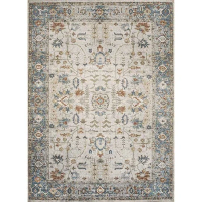 Jonathan Y Hiero Persian Border Low-pile Machine-washable Area Rug In Cream/terra