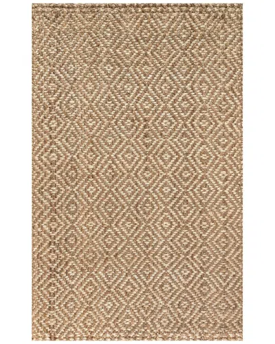 Jonathan Y Hira Hand Woven Diamond Chunky Jute Rug In Brown