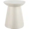 Jonathan Y Hollie 18" Minimalist Modern Drum Indoor/outdoor Accent Table Pedestal In White