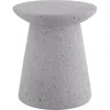 Jonathan Y Hollie 18" Minimalist Modern Drum Indoor/outdoor Accent Table Pedestal In Gray