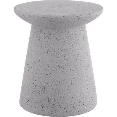 Jonathan Y Hollie 18" Minimalist Modern Drum Indoor/outdoor Accent Table Pedestal In Gray Terrazzo