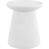 Jonathan Y Hollie 18" Minimalist Modern Drum Indoor/outdoor Accent Table Pedestal In White