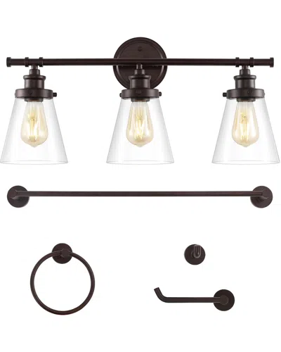Jonathan Y Hollis Vanity Light Set In Brown