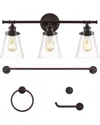 Jonathan Y Hollis Vanity Light Set In Brown