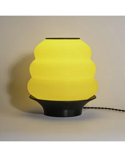 Jonathan Y Honey Pot 12in 3d-printed Dimmable Led Table Lamp In Yellow
