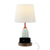 Jonathan Y Houston 17.5" Coastal Style Iron/resin Rocket Led Kids' Table Lamp With Phone Stand And U In Multi-color
