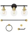 Jonathan Y Hugo Vanity Light Set In Multi