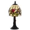 Jonathan Y Designs Hummingbird Tiffany-style 12in Led Table Lamp In Bronze