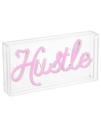 Jonathan Y Hustle Contemporary Glam Acrylic Neon Lighting In Pink
