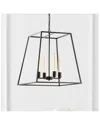 Jonathan Y Hutson 4-light 21in Modern Angled Led Pendant In Black