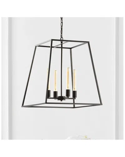 Jonathan Y Hutson 4-light 21in Modern Angled Led Pendant In Black