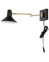 Jonathan Y Hygge 16in Usb Charging Port Led Sconce In Black