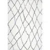 Jonathan Y Illi Moroccan Diamond Trellis Area Rug In Ivory/gray
