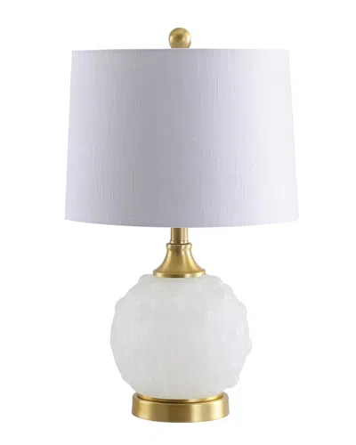 Jonathan Y Ilsa 22in Dotted Glassmetal Led Table Lamp In White