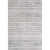 Jonathan Y Imlil  Geometric Stripe Area Rug In Light Gray/cream