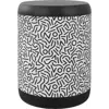 Shop Jonathan Y Indi 17.75" Modern Bohemian Geometric Drum Garden Stool In Black/white