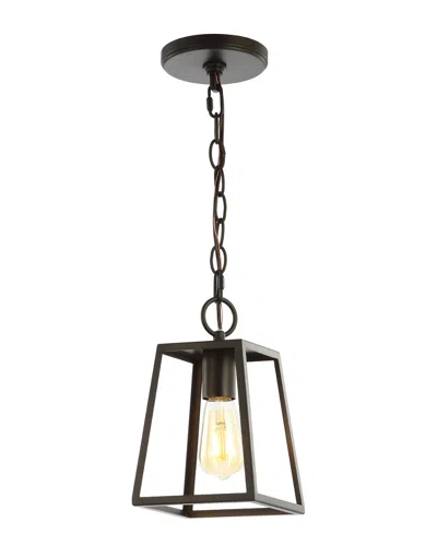 Jonathan Y Ira 6.25in Metal Led Pendant In Black