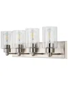 Jonathan Y Irving 3-light Long Led Vanity In Silver