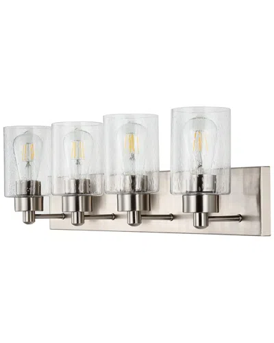 Jonathan Y Irving 3-light Long Led Vanity In Silver
