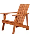 Jonathan Y Irving Outdoor Patio Adirondack Chair In Brown