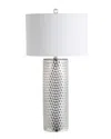 Jonathan Y Isabella 30in Glass Led Table Lamp Silver