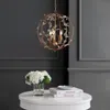 Jonathan Y Isabelle 20" Adjustable Metal/glass Led Pendant