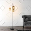 Jonathan Y Isla 3-light Mid-century Bohemian Metal/rope Led Floor Lamp In Black