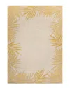 Jonathan Y Isla Coastal Cottage Palm Frond Border Indoor/outdoor Area Rug In Yellow