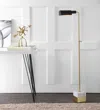 Jonathan Y Iva 56.5" Adjustable Brass Library Led Floor Lamp