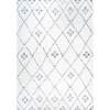 Jonathan Y Izil Moroccan Geometric Diamond Area Rug In Ivory/light Gray