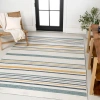 Jonathan Y Janus Classic Coastal Ticking Stripe Reversible Machine-washable Indoor/outdoor Area Rug In Cream/navy