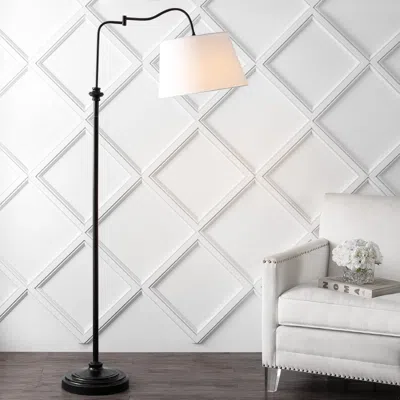 Jonathan Y Jason 68.5" Metal Traditional Swing Arm Led Floor Lamp In Black