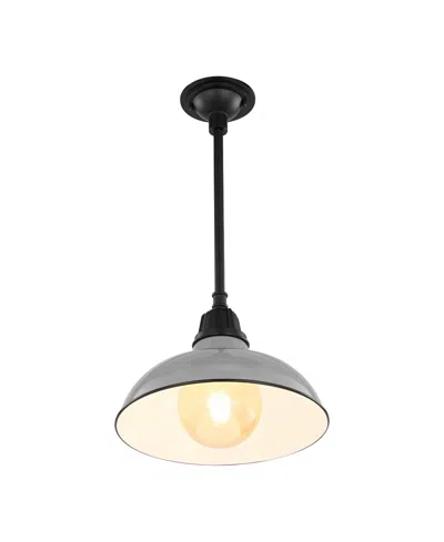 Jonathan Y Jasper 12.25" 1-light Farmhouse Industrial Indoor, Outdoor Iron Led Pendant In Multi