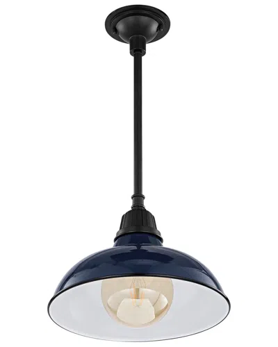 Jonathan Y Jasper Farmhouse Industrial Indoor/outdoor Pendant In Blue